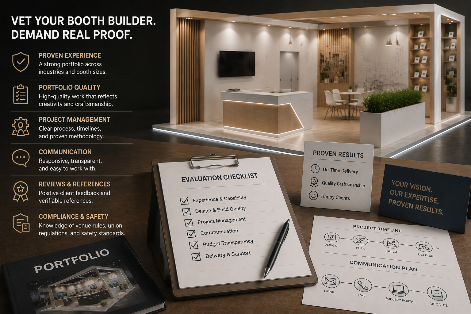 portfolio and references for booth builder